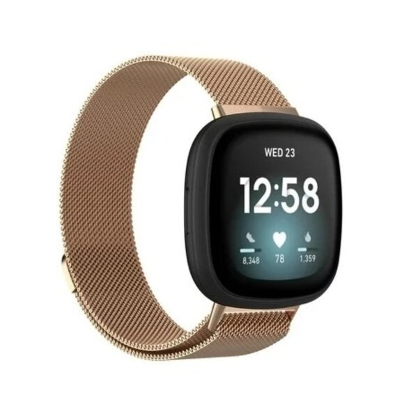 THE POSH TECH Mesh Replacement Band For Fitbit  in Rose Gold Size S MSRP $20 NWT - Picture 1 of 6